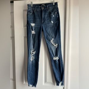 EXPRESS DENIM PERFECT STRETCH + High Rise Ankle Jean, Size 4R